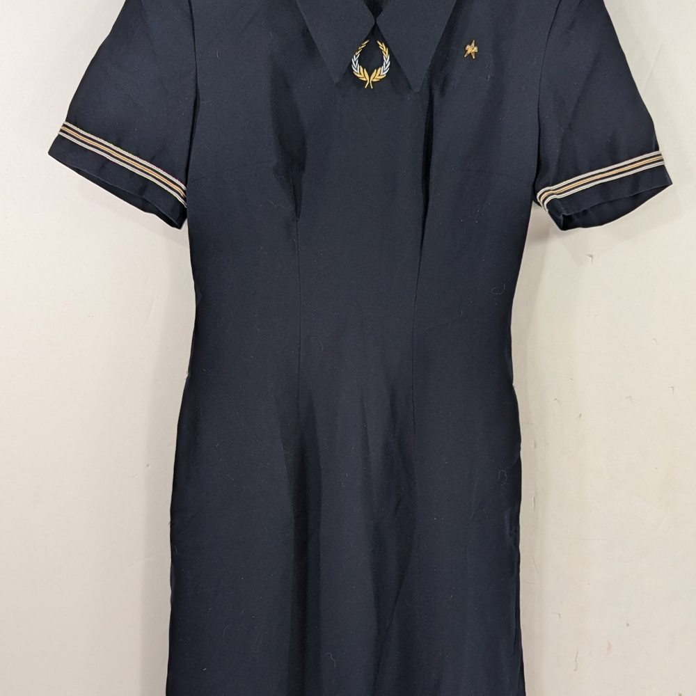 Vtg American Airlines Dress AMR Women's Navy Flight Attendant Uniform Size  0-2?